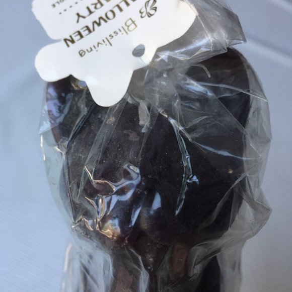 Happy Halloween Party Black Cat Candle Spooky Decor Unscented New w Defect READ - Picture 8 of 12